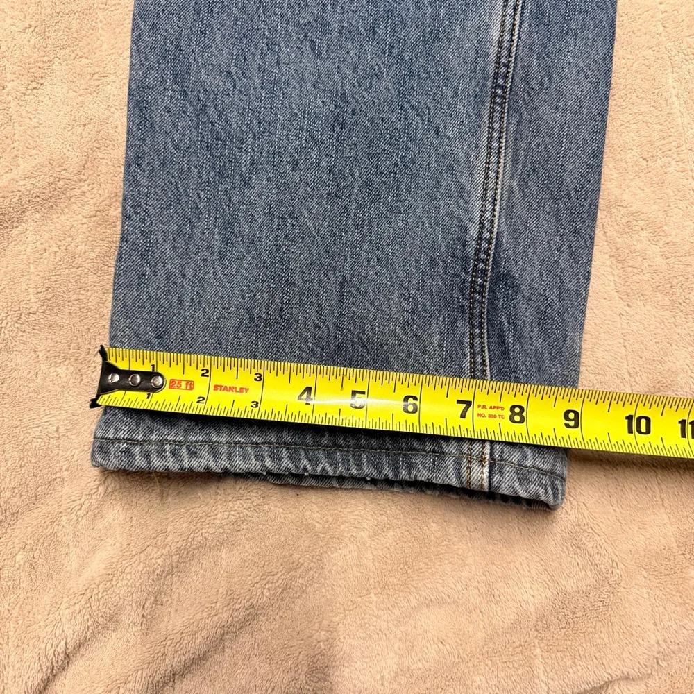 Men's Lands' End Relaxed Jeans Waist 40 Blue Plaid Lined Vintage